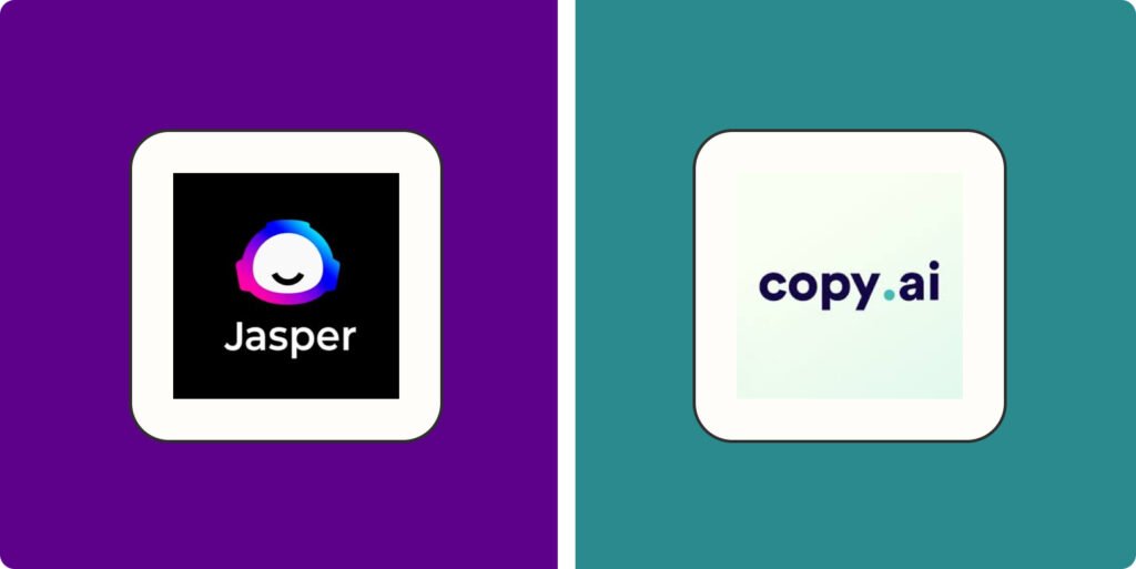 Logos or screenshots of Jasper, Copy.ai