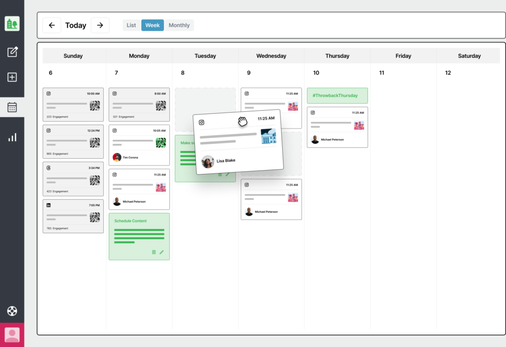 Screenshot of a paused campaign on a social media scheduling tool.