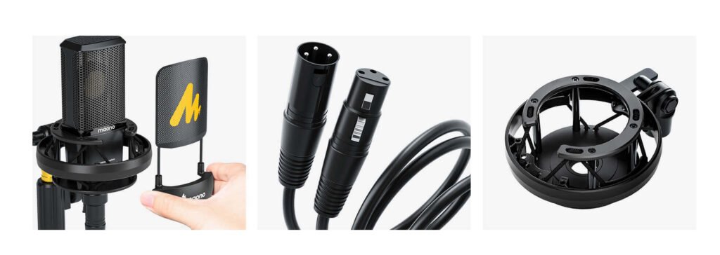 XLR Microphone XLR mics offer superior sound quality but require an audio interface.