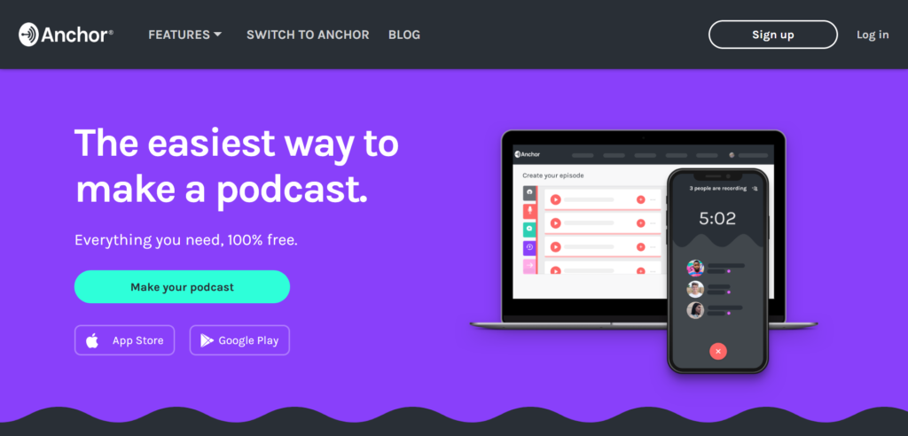 Anchor Podcast Editing Software