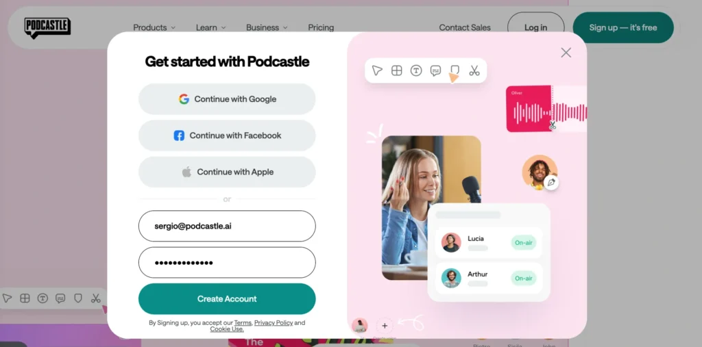 Podcastle.ai Podcast Editing Software