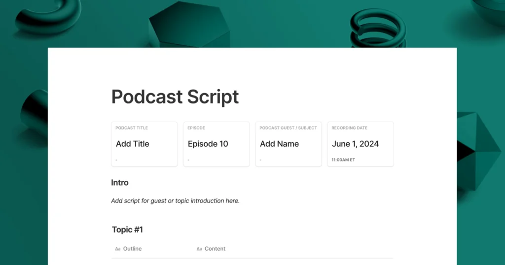 Podcast Script