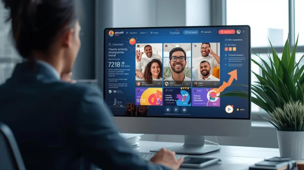 
A professional working on an advertisement focused on Spanish-language digital marketing campaign for Sacramento business