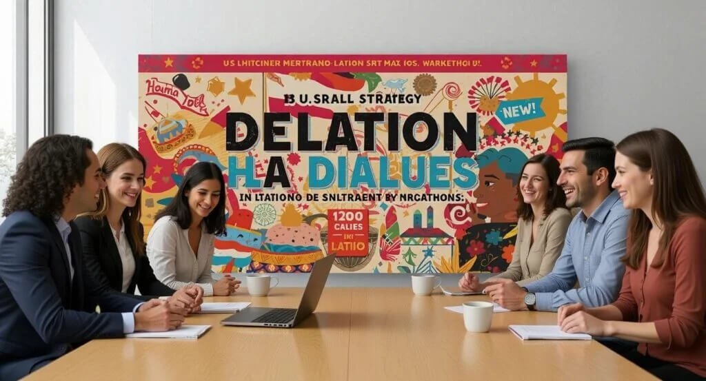 Bilingual marketing team evaluating a social media strategy in Sacramento CA